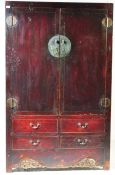 A MID 19TH CENTURY CHINESE ARMOIRE CABINET