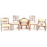 COLLECTION MARQUETRY & MAHOGANY INLAID SALON CHAIRS
