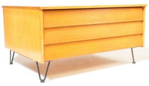 MID CENTURY OAK ARCHITECTS PLAN CHEST - COFFEE TABLE
