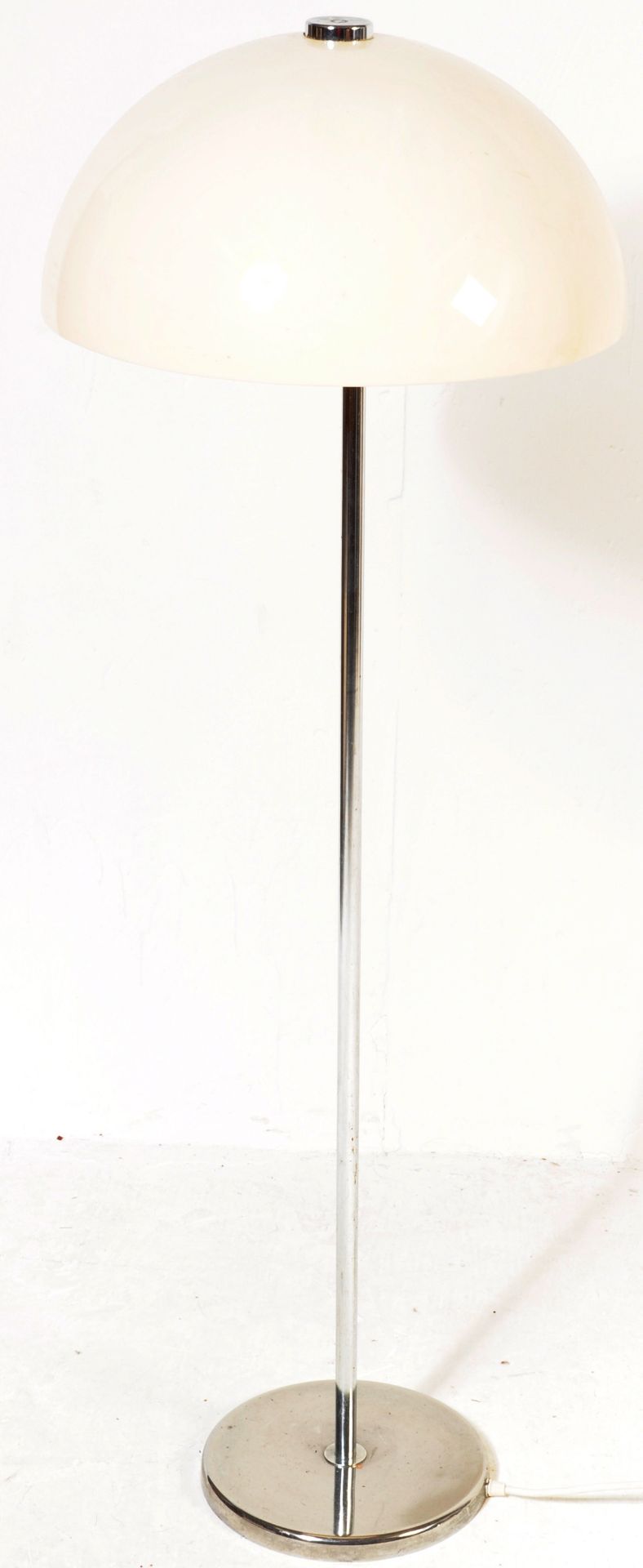 RETRO SCANDINAVIAN FAGERHULTS CHROME MUSHROOM FLOOR LAMP - Image 2 of 5
