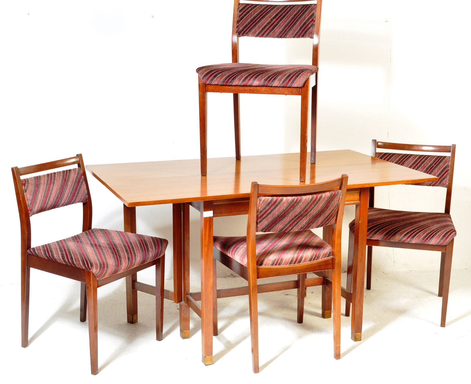 G-PLAN TEAK WOOD DINING ROOM TABLE & CHAIRS SUITE - Image 2 of 12