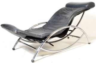 AFTER LE CORBUSIER - CHROME AND LEATHER CHAISE LONGUE LC4