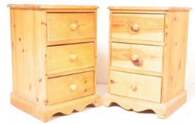 REPRODUCTION COUNTRY PINE BEDSIDE CABINETS