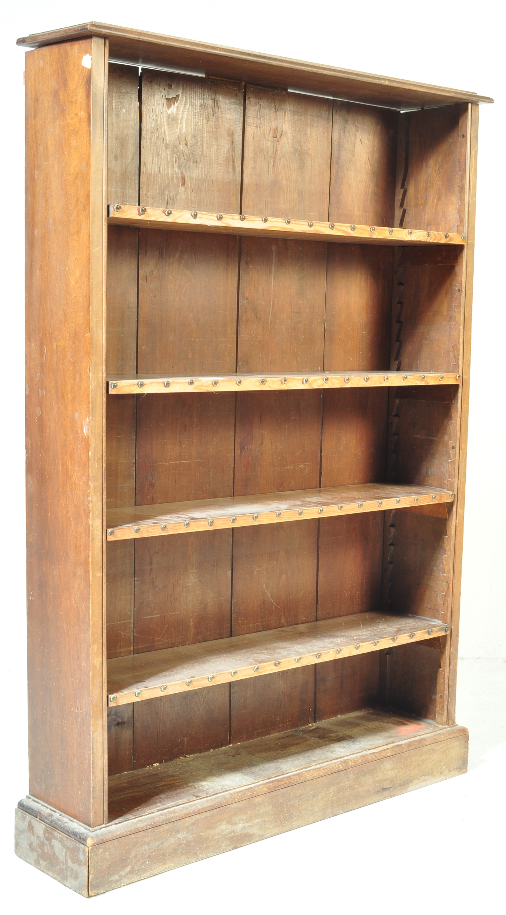 EARLY 20TH CENTURY LARGE MAHOGANY OPEN WINDOW BOOKCASE