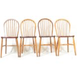 SET OF FOUR RETRO VINTAGE 20 CENTURY PINE CHAIRS