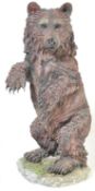 LARGE FLOOR STANDING CARVED RESIN CAST GRIZZLY BEAR