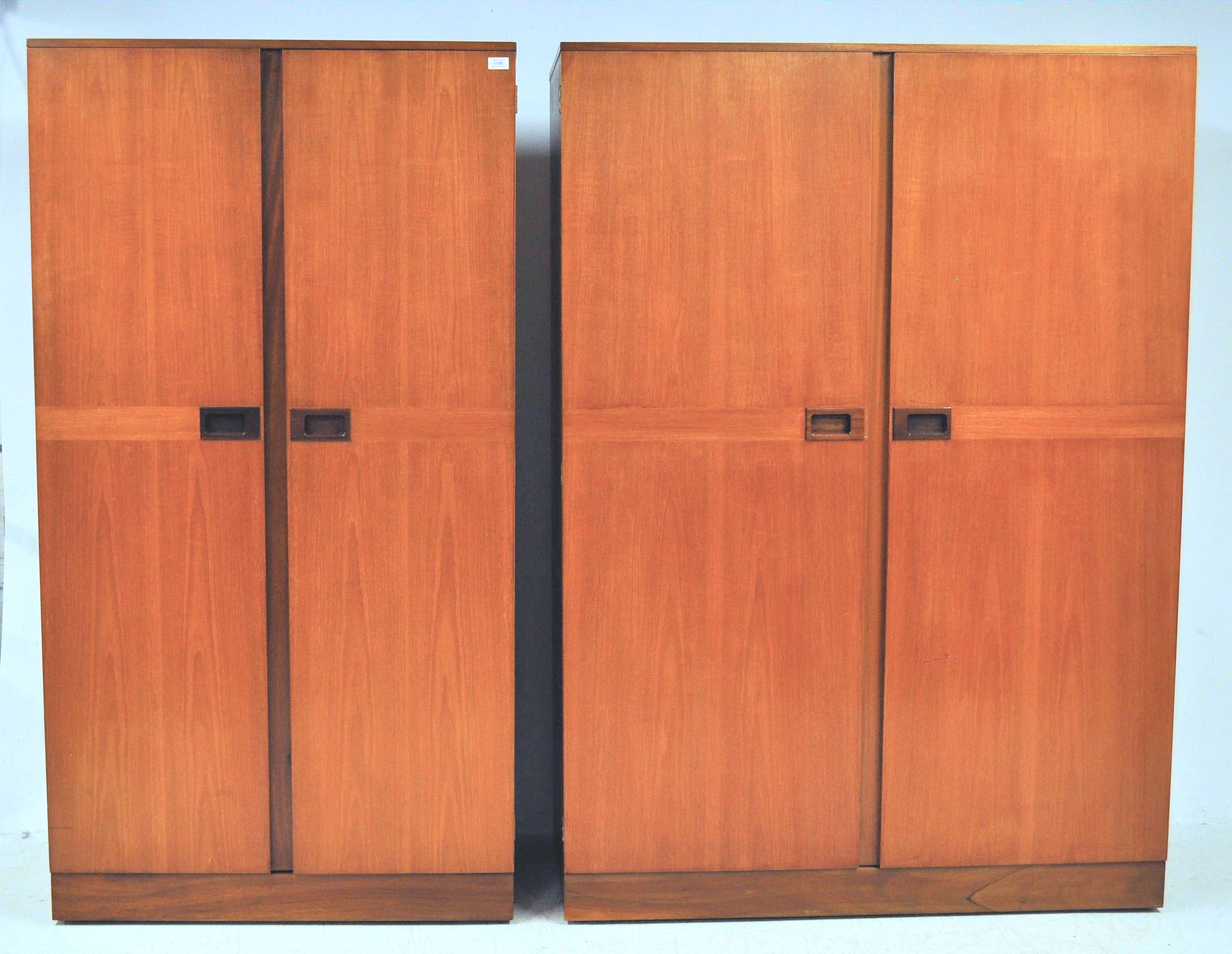 NATHAN FURNITURE - PAIR OF MID CENTURY TEAK WARDROBES