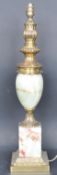 MID 20TH CENTURY ONYX & BRASS TABLE LAMP