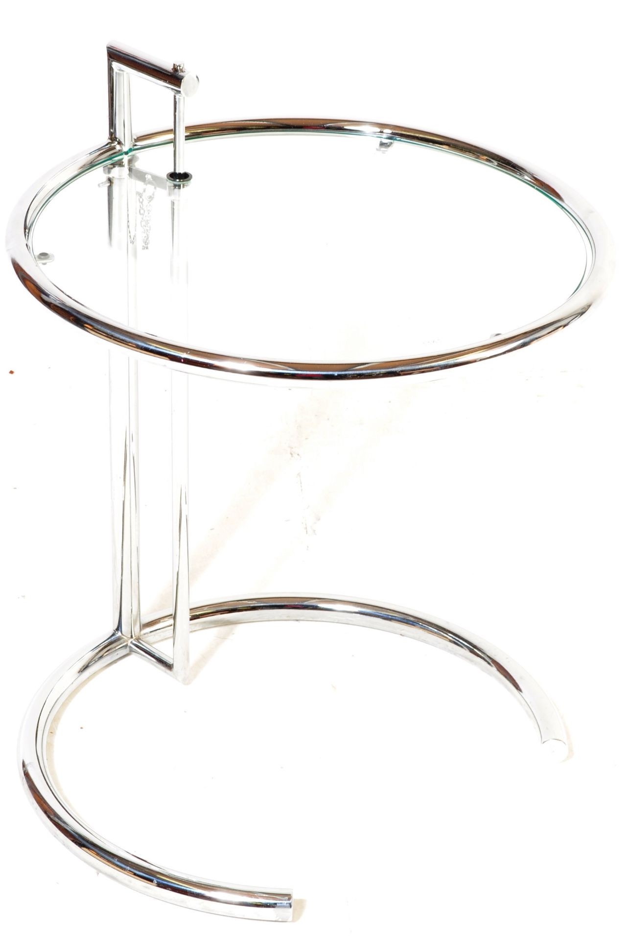 EILEEN GREY CHROME AND GLASS OCCASIONAL SIDE TABLE - Image 2 of 5