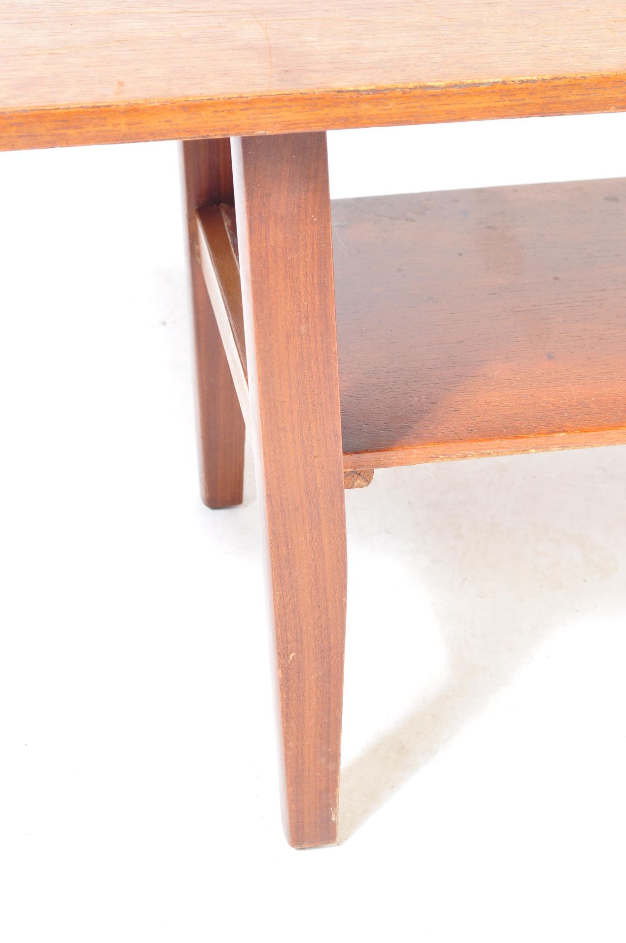 MID CENTURY TEAK WOOD LONG JOHN COFFEE OCCASIONAL TABLE - Image 4 of 4