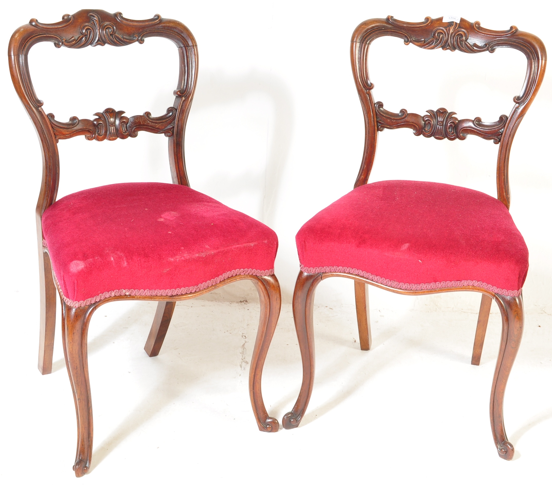 19TH CENTURY MAHOGANY BALLOON BACK DINING CHAIRS - Image 2 of 6