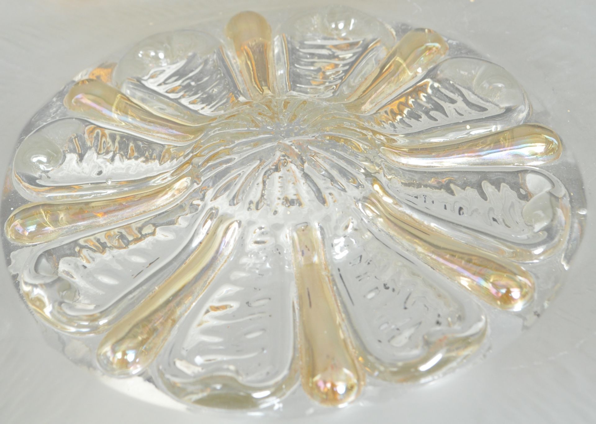 MID 20TH CENTURY CIRCA 1950S PRESSED GLASS CEILING LIGHT - Image 3 of 6