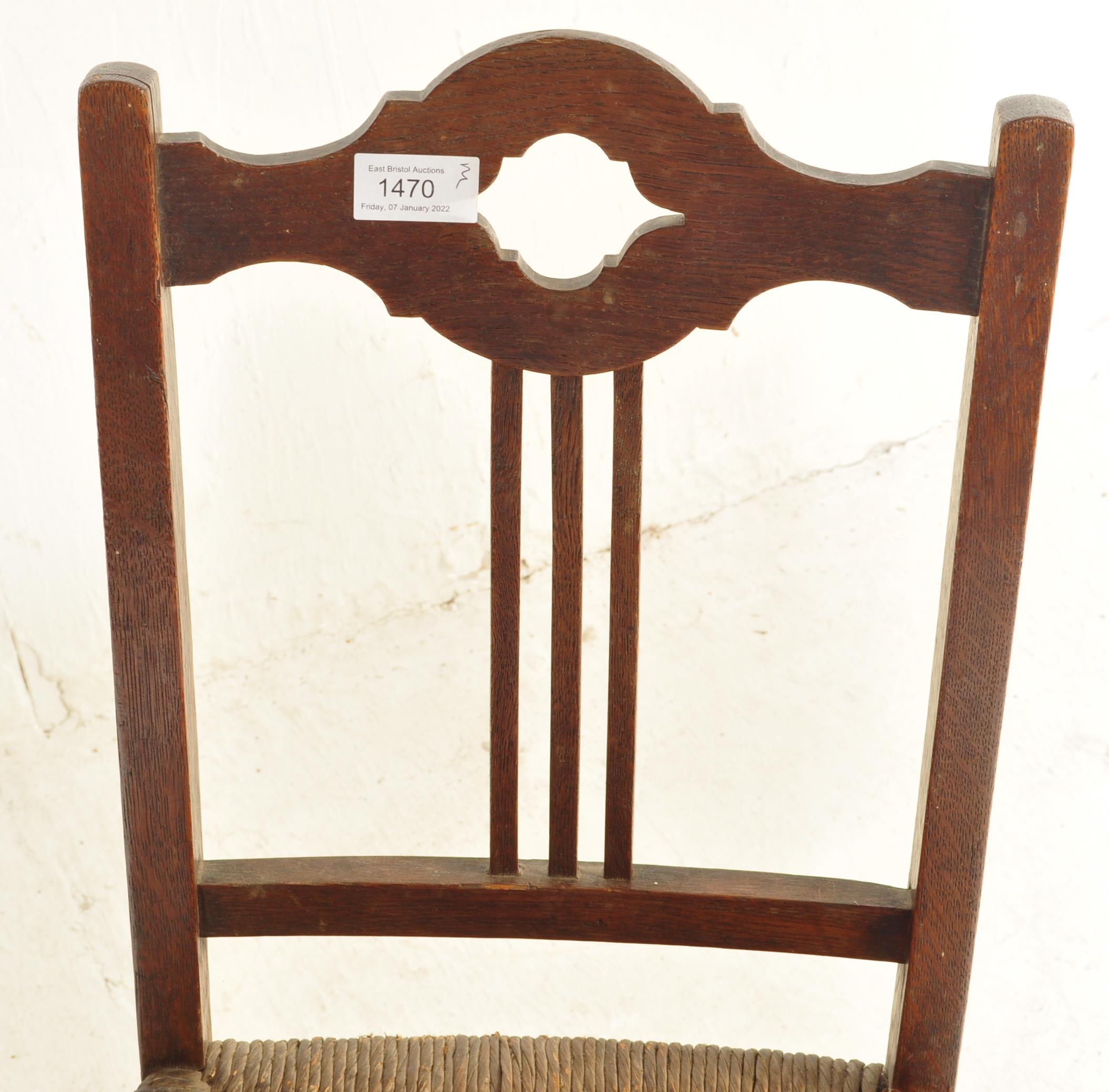 EARLY 20TH CENTURY ARTS & CRAFTS MINATURE ROCKING CHAIR - Image 4 of 6