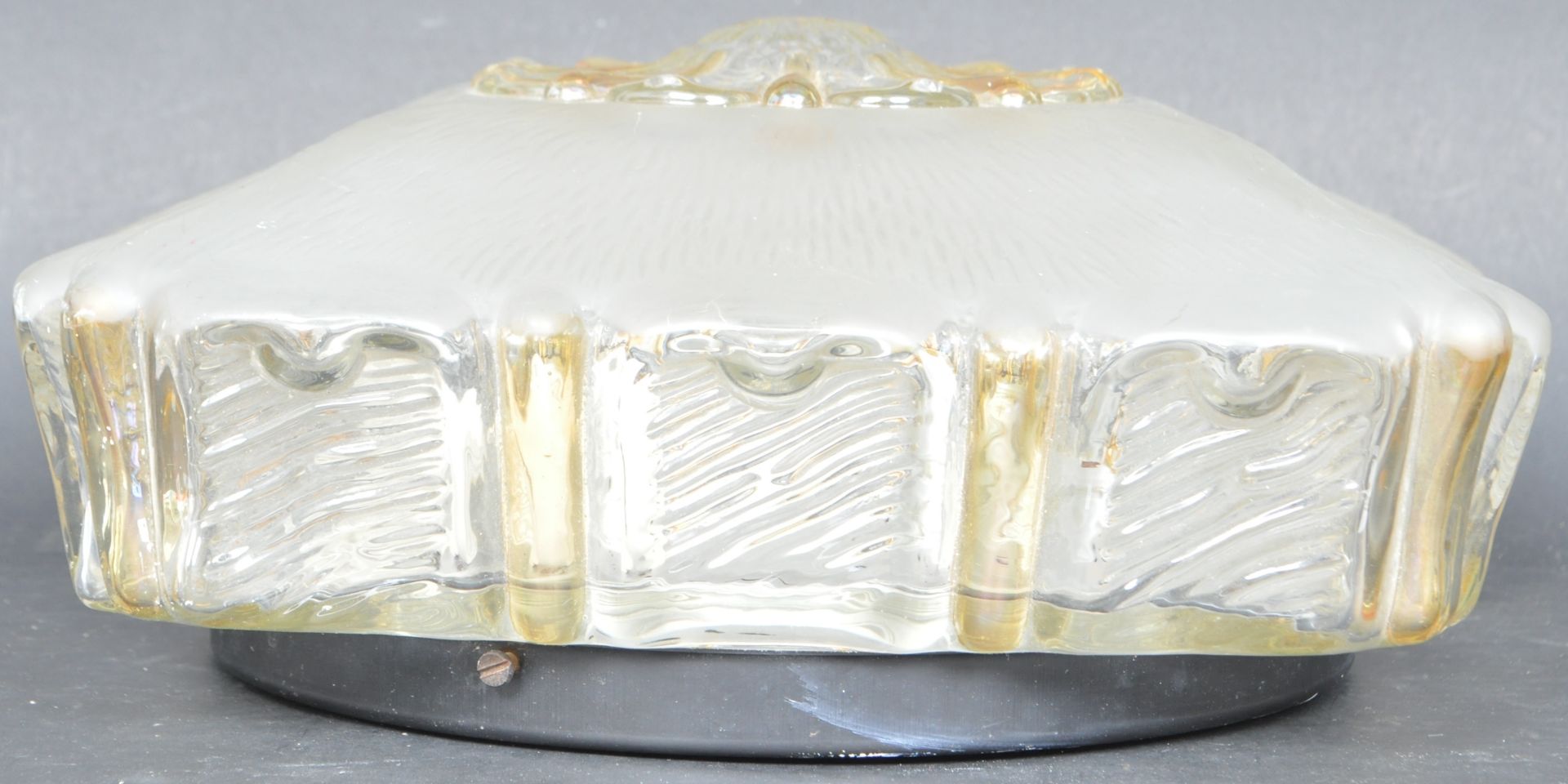 MID 20TH CENTURY CIRCA 1950S PRESSED GLASS CEILING LIGHT