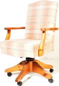 CONTEMPORARY PINE CAPTAINS SWIVEL CHAIR
