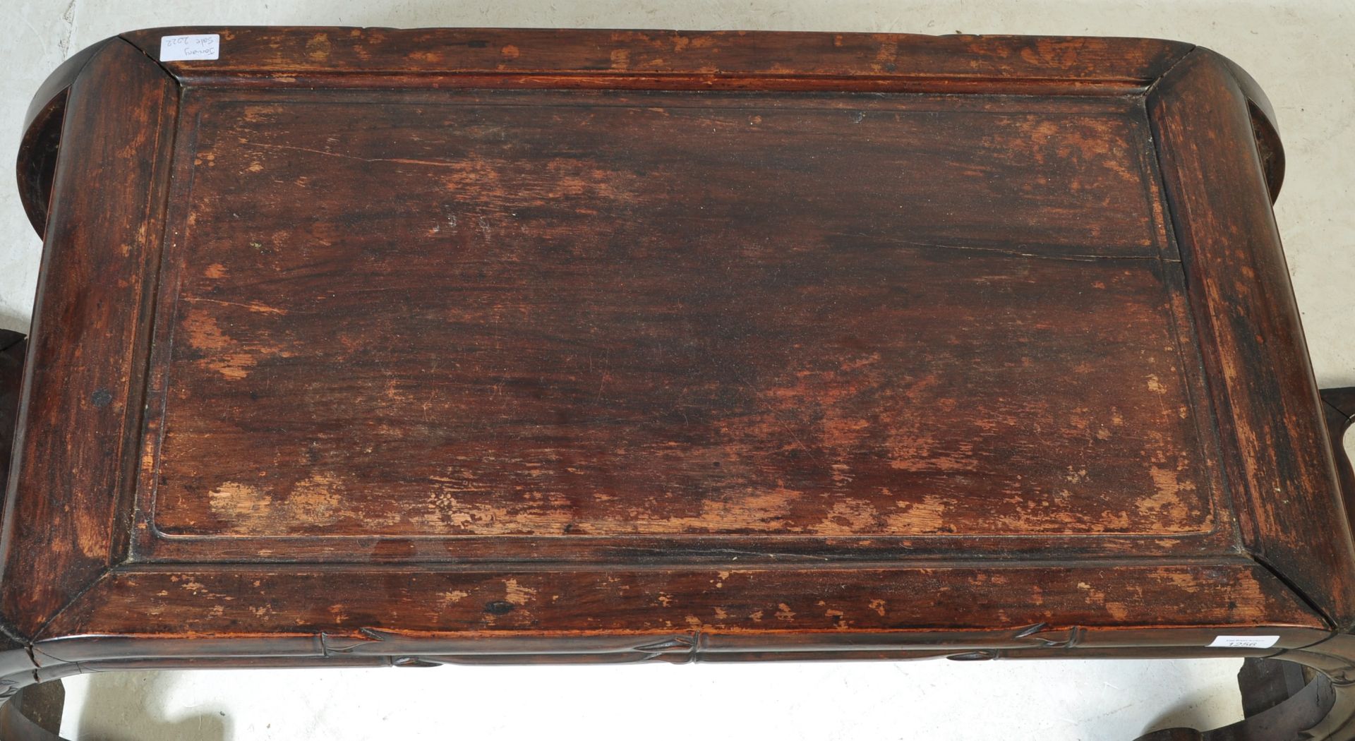 19TH CENTURY CHINESE ORIENTAL HARDWOOD MUSICIANS LOW TABLE - Image 6 of 8