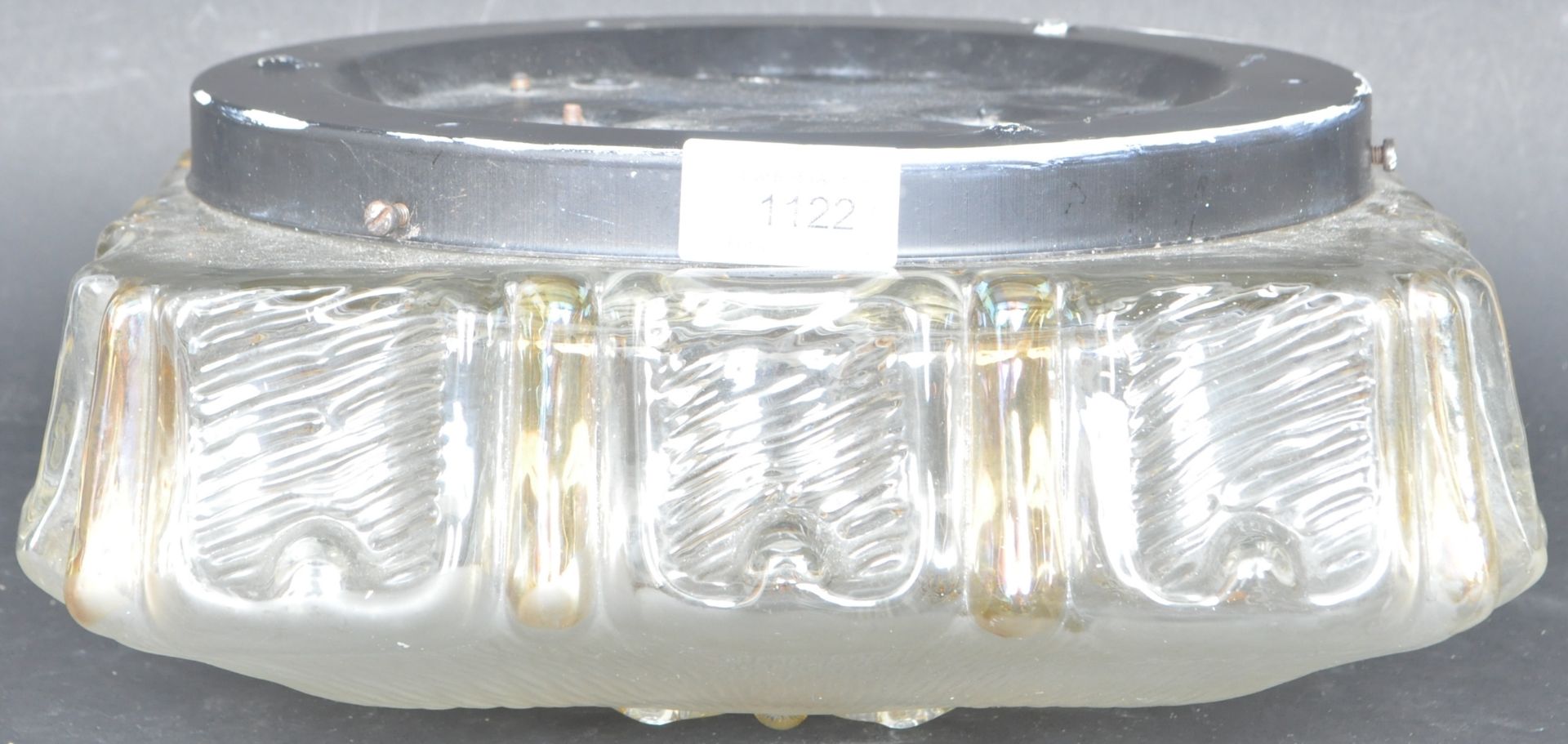 MID 20TH CENTURY CIRCA 1950S PRESSED GLASS CEILING LIGHT - Image 4 of 6