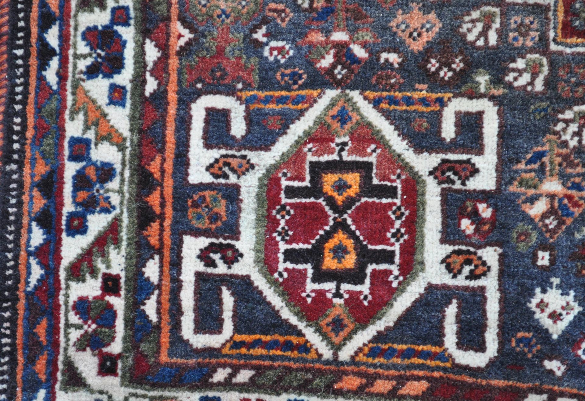 WOOL ON WOOL HAND KNOTED PERSIAN ISLAMIC QASHQAI RUG / CARPET - Bild 3 aus 5