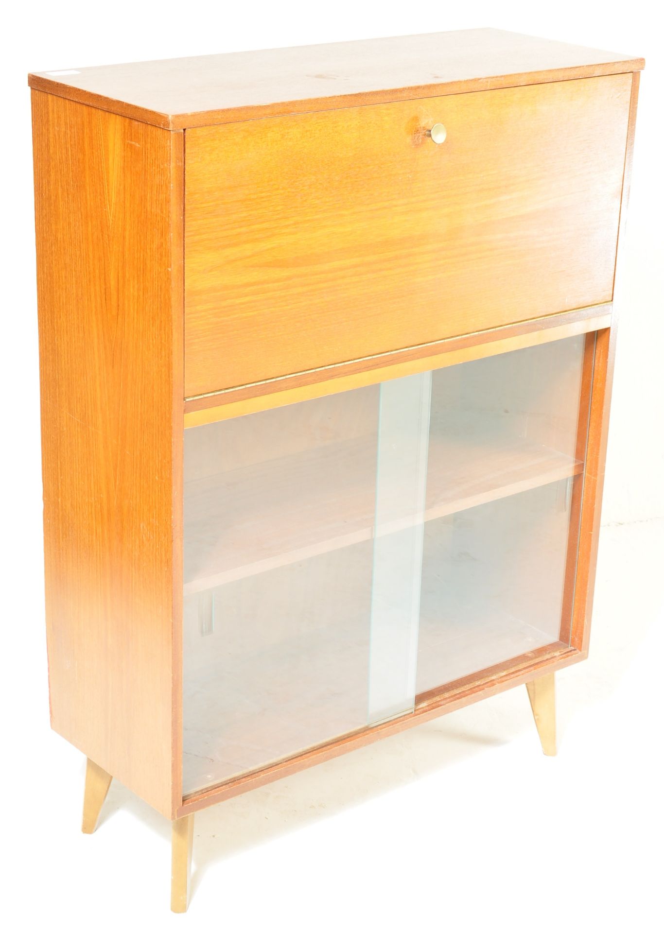 ARNOLD FURNITURE MID CENTURY TEAK WOOD BUREAU CABINET - Image 2 of 6