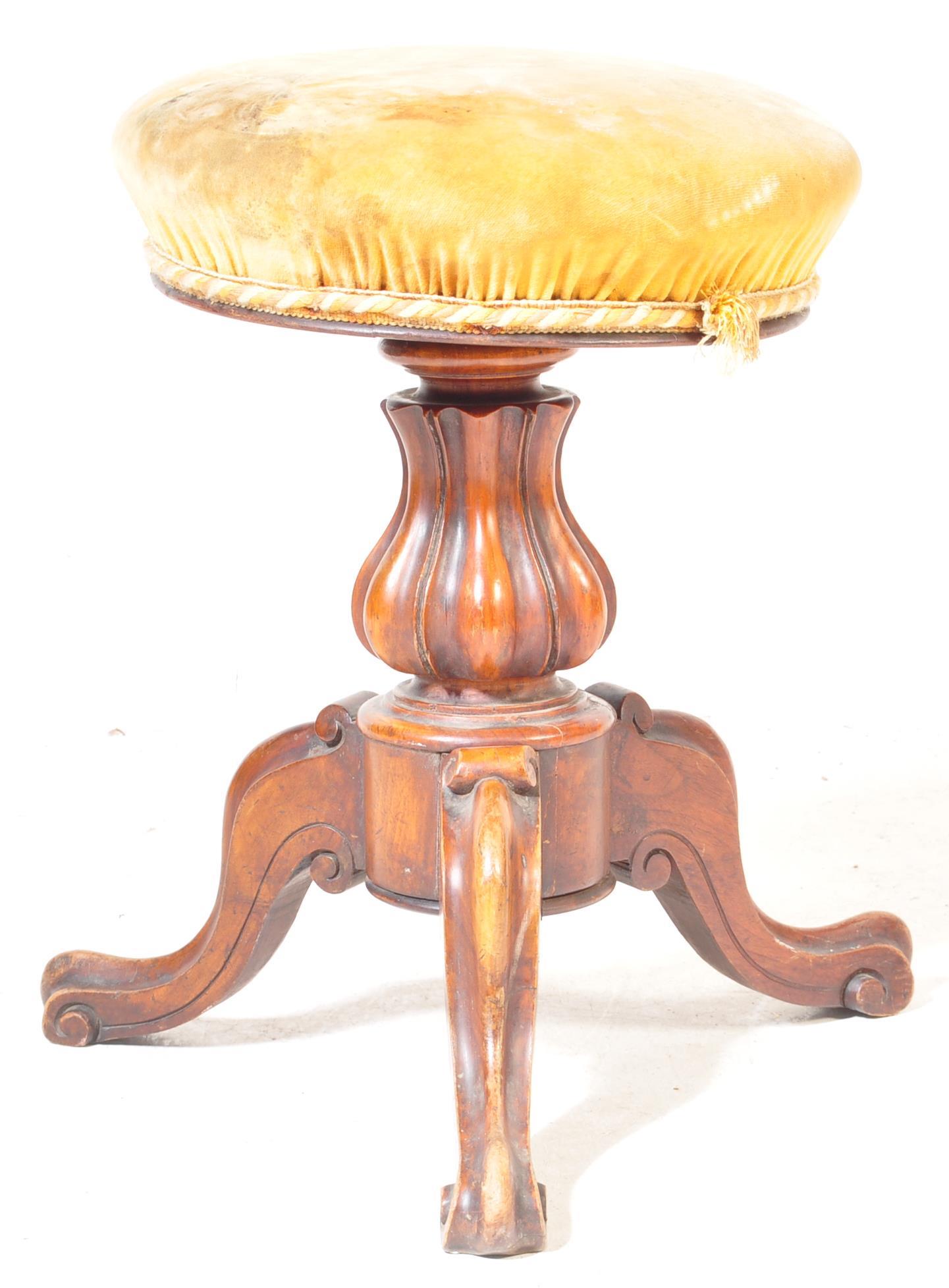 VICTORIAN 19TH CENTURY PIANO STOOL