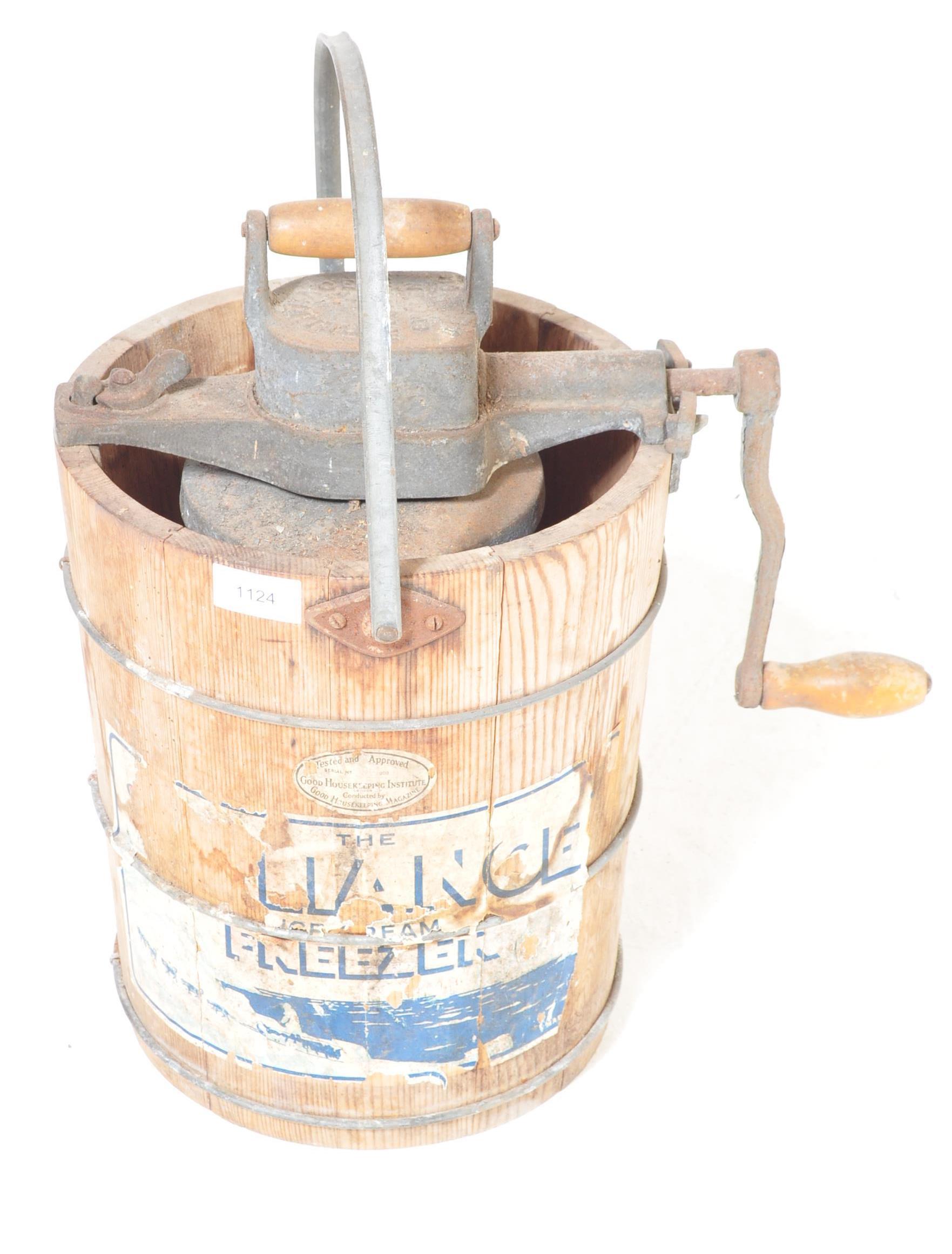 VINTAGE 20TH CENTURY ADVERTISING RELIANCE ICE CREAM CHURN - Image 2 of 9