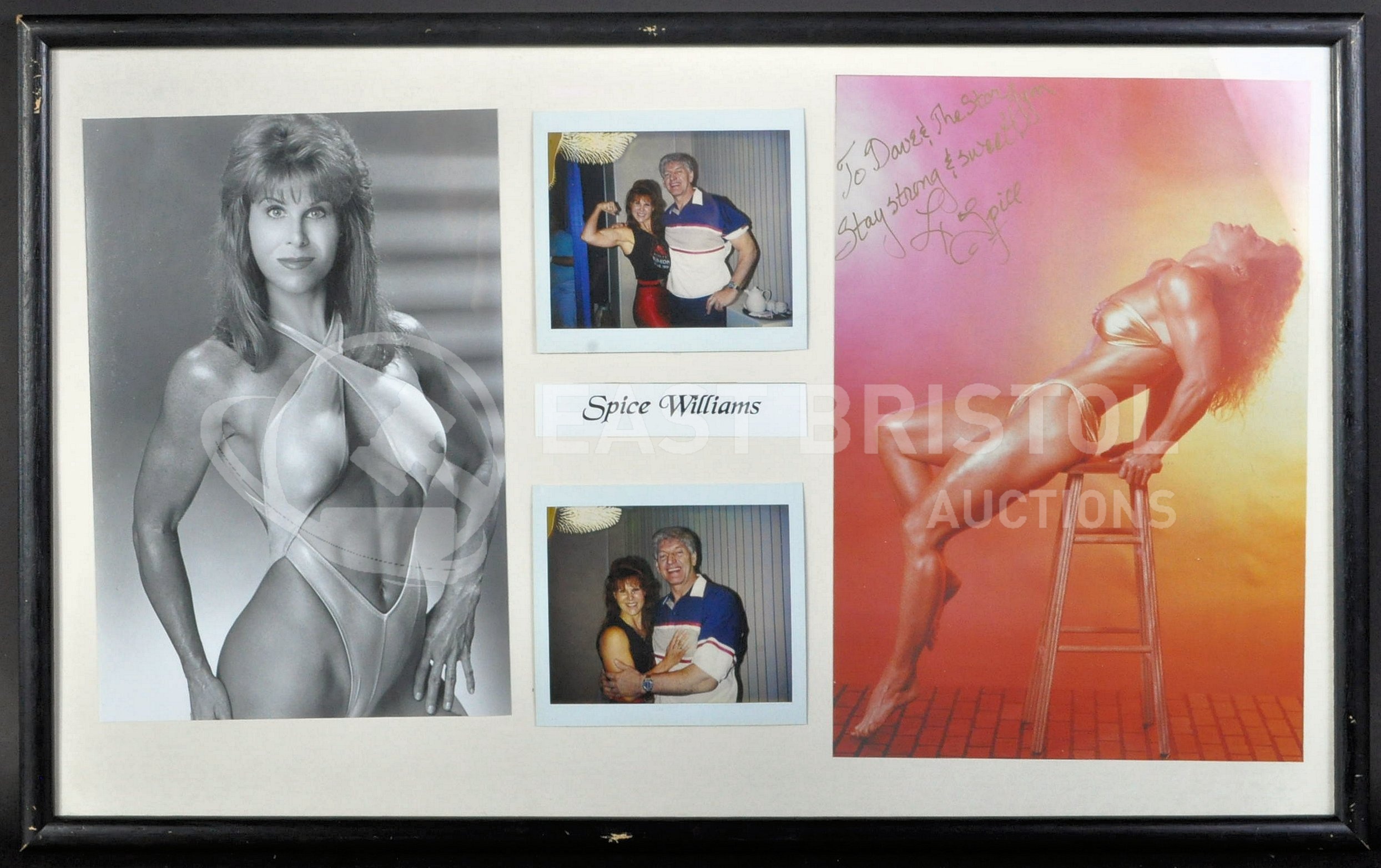 ESTATE OF DAVE PROWSE - SPICE WILLIAMS - AUTOGRAPH & PHOTOGRAPH DISPLAY