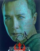 STAR WARS - ROGUE ONE - DONNIE YEN - SIGNED 8X10" PHOTO - AFTAL