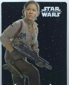 STAR WARS - KELLY MARIE TRAN - SIGNED 8X10" PHOTOGRAPH - AFTAL