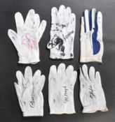ESTATE OF DAVE PROWSE - GOLF - COLLECTION OF SIGNED WORN GLOVES
