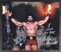 ESTATE OF DAVE PROWSE - LOU FERRIGNO - HERCULES SIGNED 8X10" PHOTO