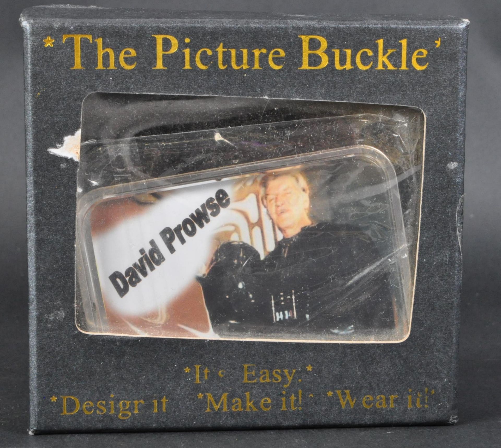 ESTATE OF DAVE PROWSE - FAN GIFT PICTURE BELT BUCKLE