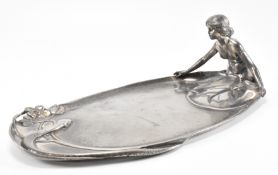 WMF ART NOUVEAU PEWTER CARD TRAY