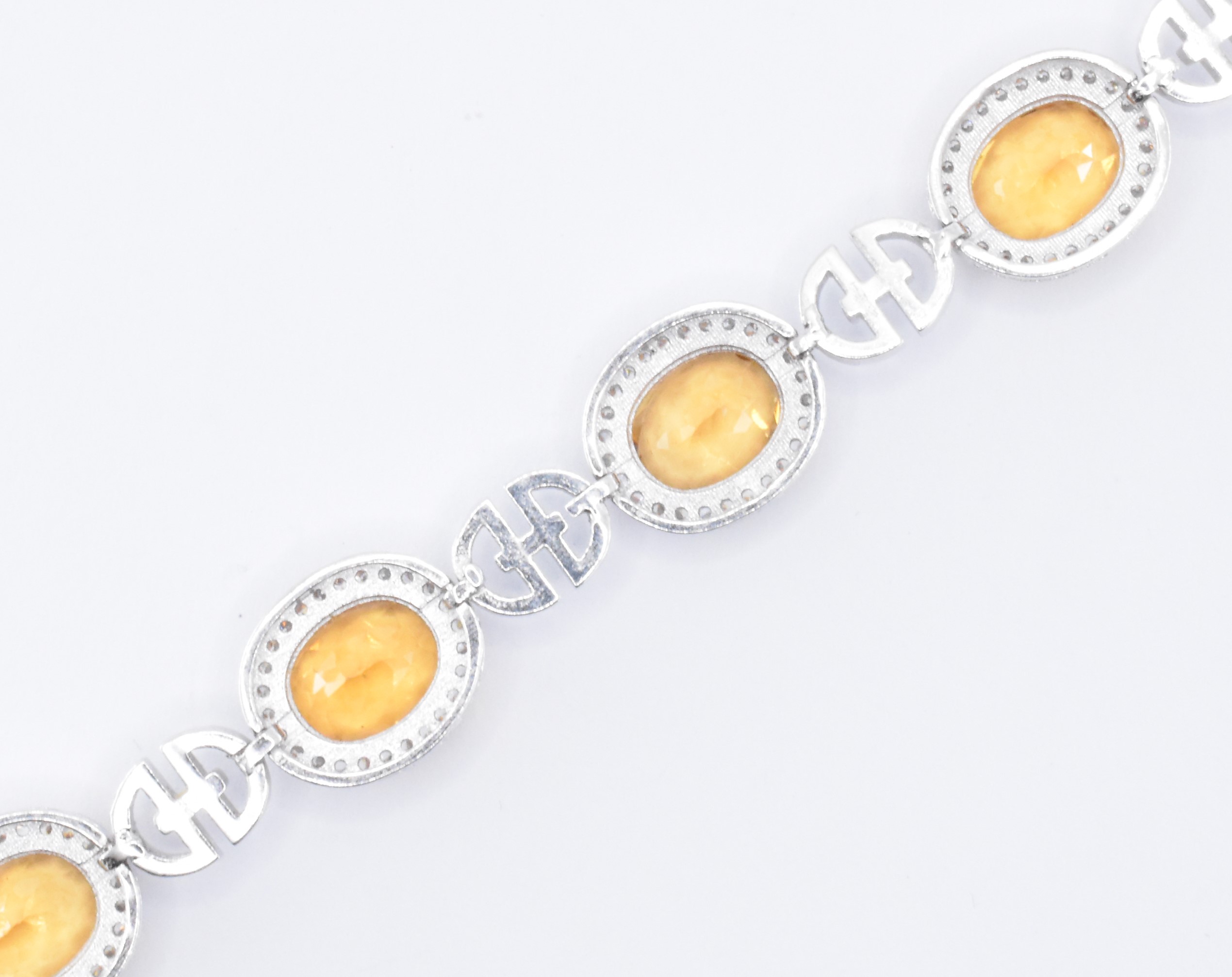 SILVER & CITRINE LINE BRACELET - Image 5 of 5