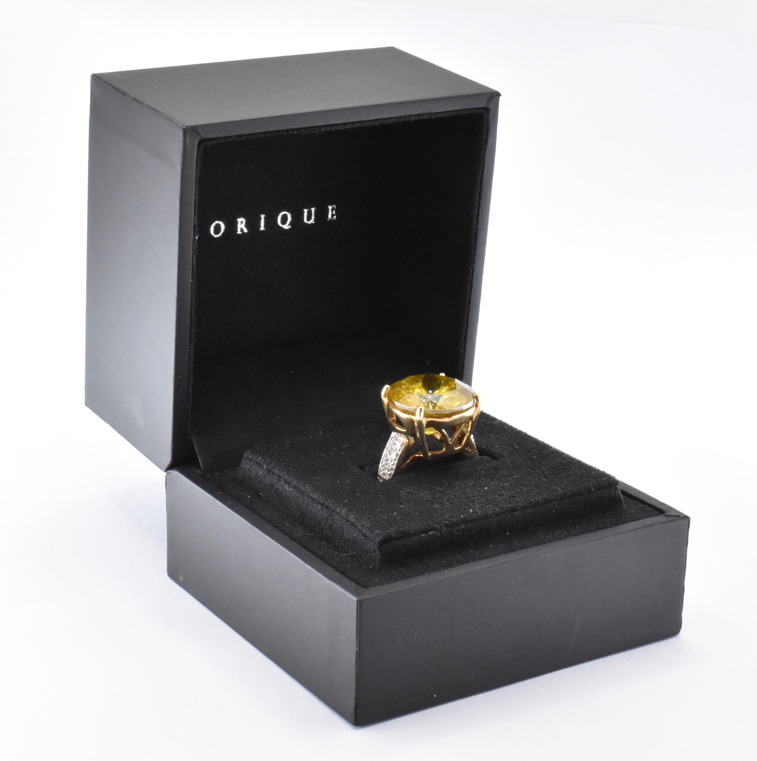 18CT GOLD SPHALERITE & DIAMOND DRESS RING - Image 9 of 9