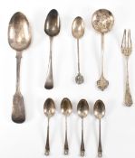 GROUP OF SILVER HALLMARKED 19TH & 20TH CENTURY CUTLERY