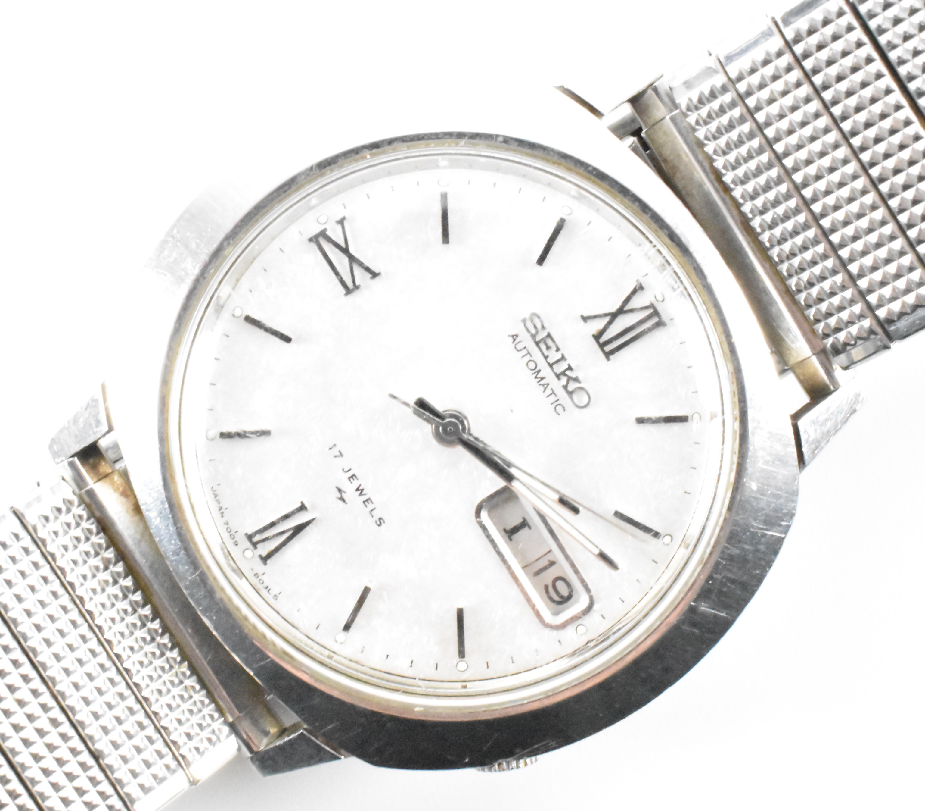 SEIKO AUTOMATIC STAINLESS STEEL WRIST WATCH