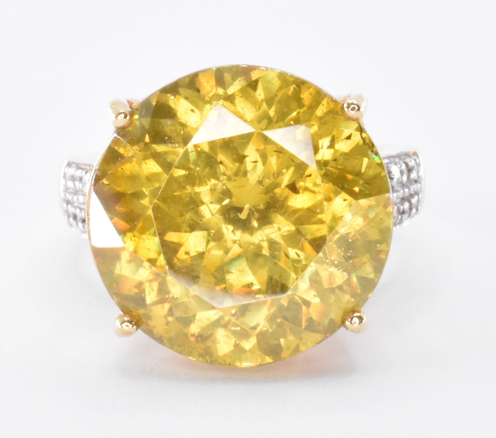 18CT GOLD SPHALERITE & DIAMOND DRESS RING - Image 2 of 9