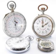 GROUP OF POCKET WATCHES & STOP WATCHES