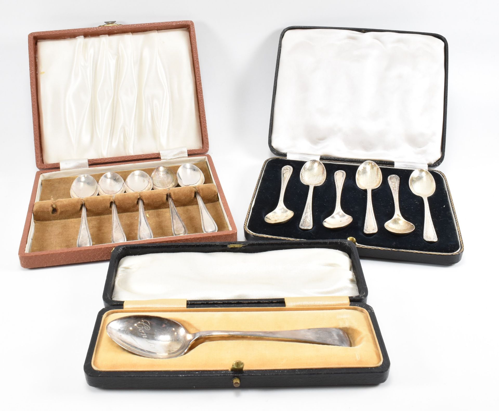GROUP OF 20TH CENTURY SILVER HALLMARKED SPOONS