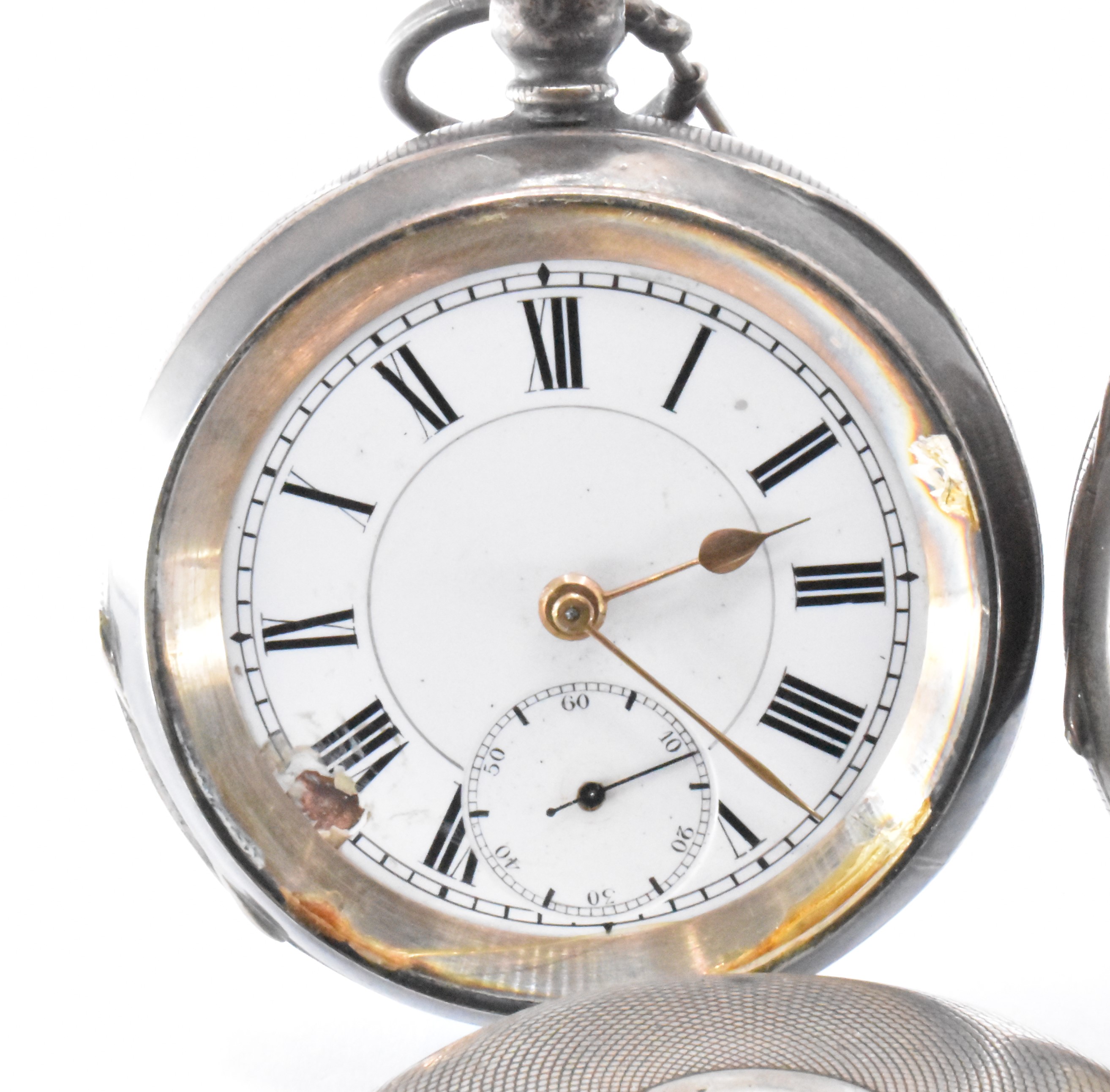 THREE EARLY 20TH CENTURY SILVER POCKET WATCHES - Image 2 of 8