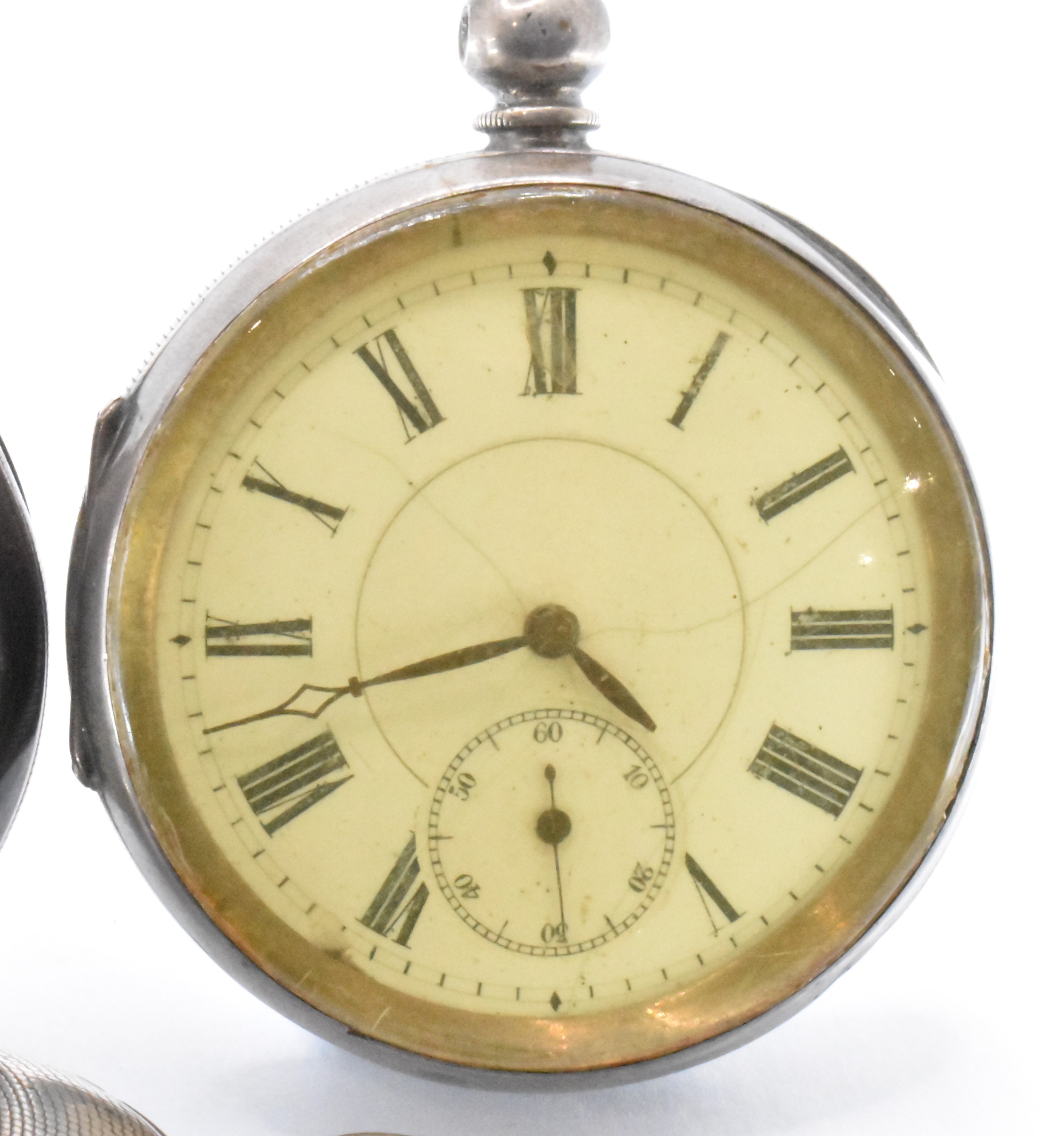 THREE EARLY 20TH CENTURY SILVER POCKET WATCHES - Image 3 of 8