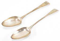 TWO GEORGE III SILVER HALLMARKED TABLE SPOONS