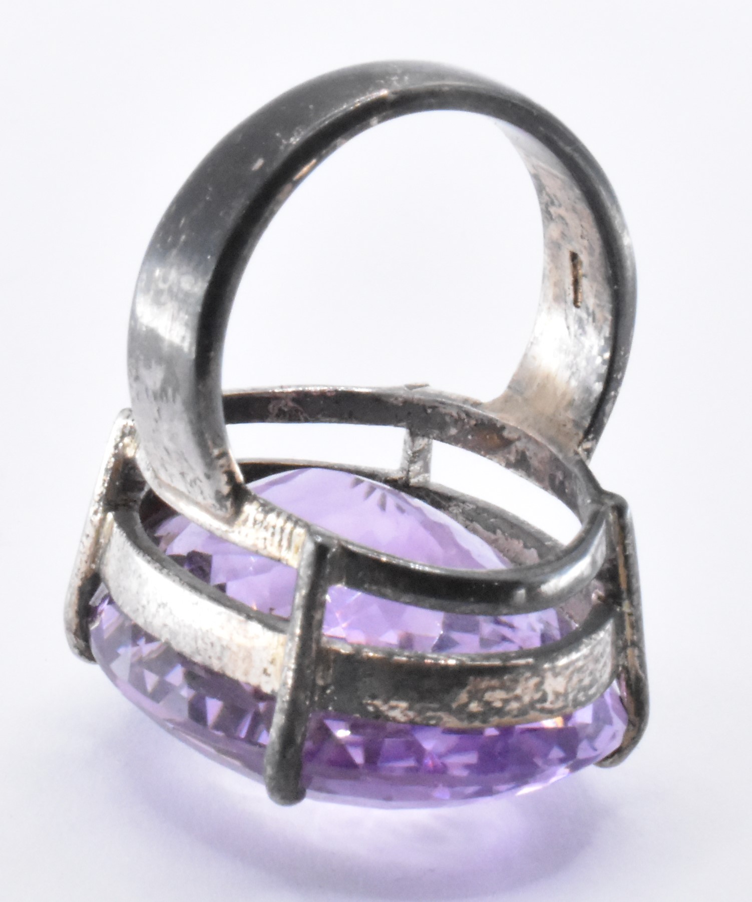 925 SILVER AMETHYST PENDANT NECKLACE & RING. - Image 5 of 8