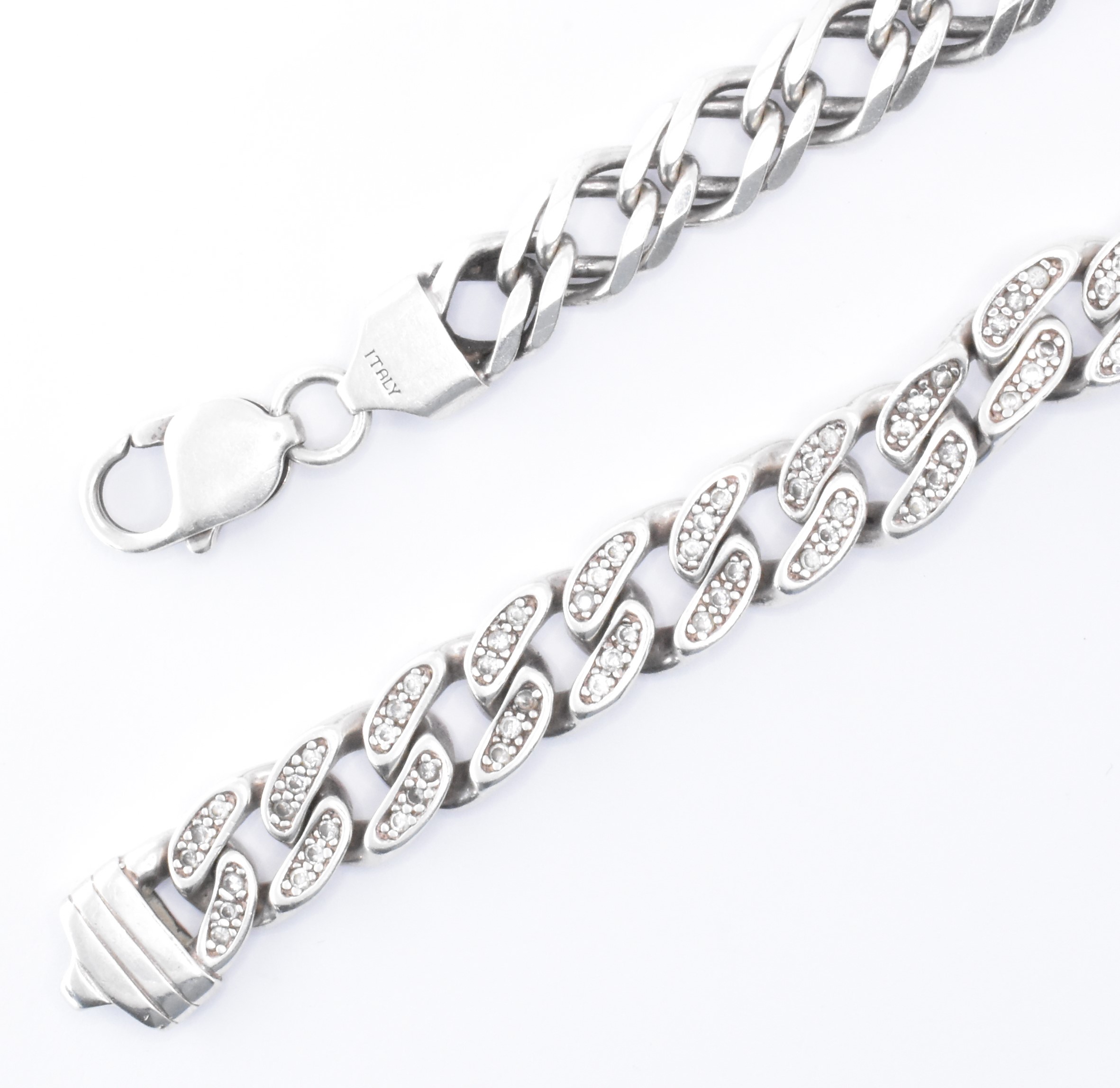 PAIR OF SILVER CHAIN BRACELETS - Image 4 of 5