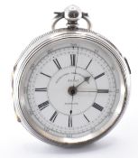 VICTORIAN SILVER IMPROVED CHRONOGRAPH POCKET WATCH