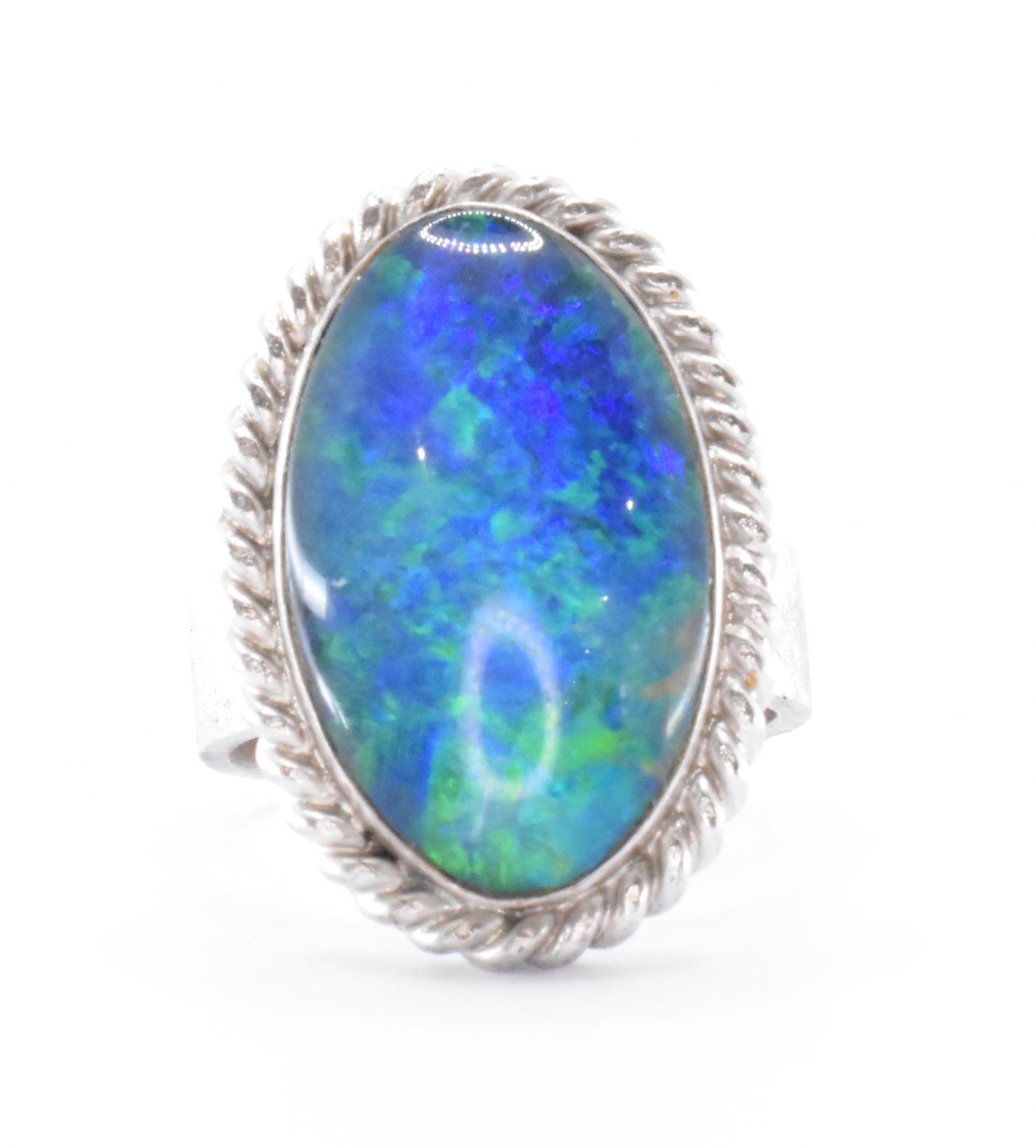 VINTAGE RETRO OPAL DOUBLET RING