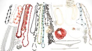 ASSORTMENT OF BEADED NECKLACES