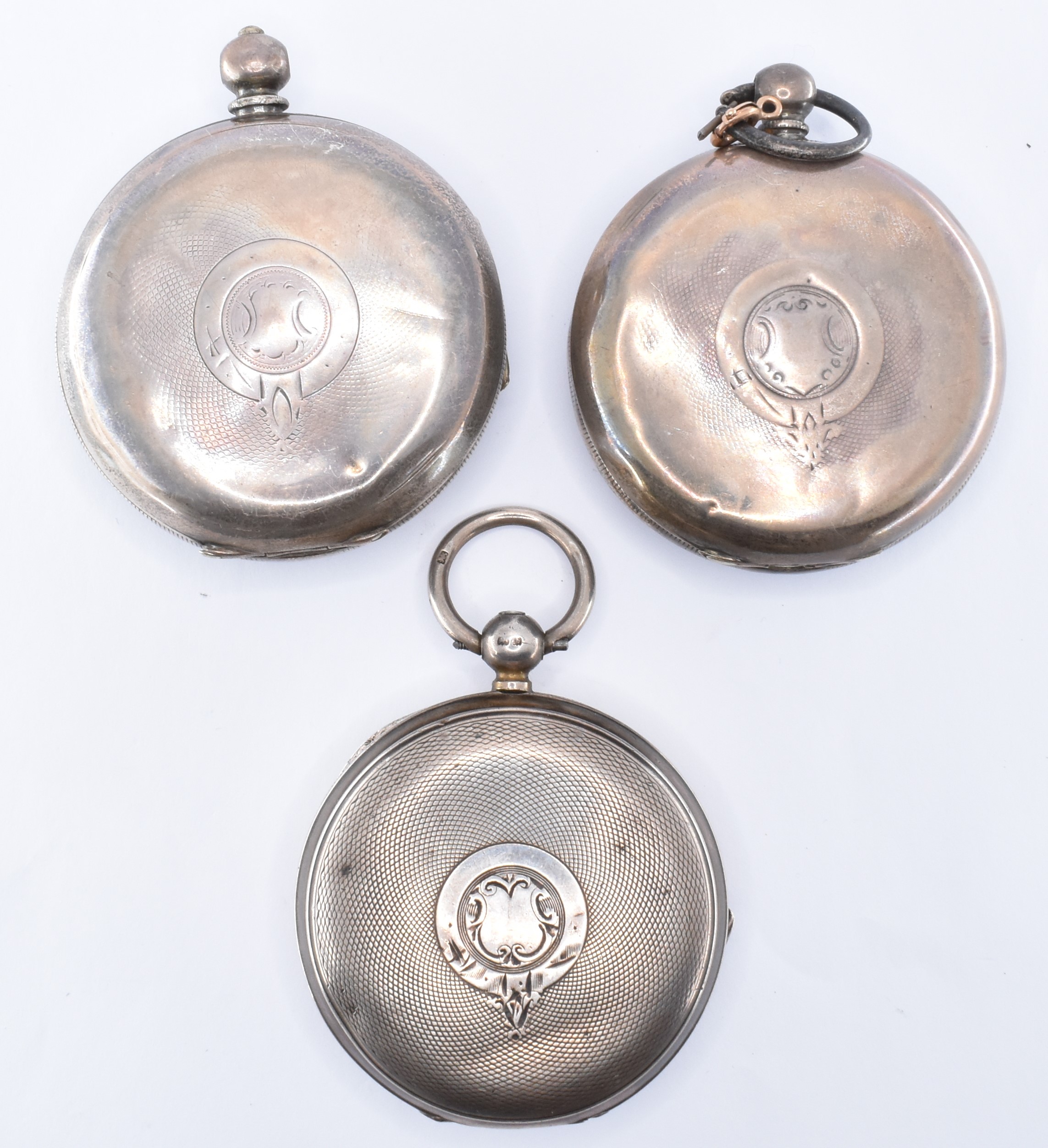 THREE EARLY 20TH CENTURY SILVER POCKET WATCHES - Image 4 of 8