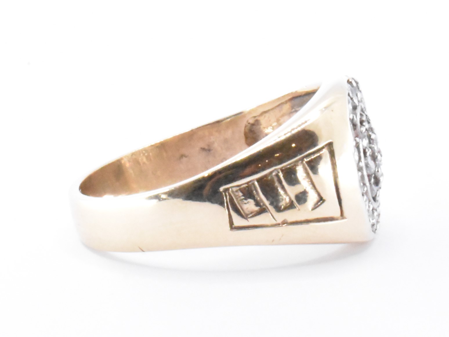 9CT GOLD & CZ SIGNET RING - Image 5 of 7