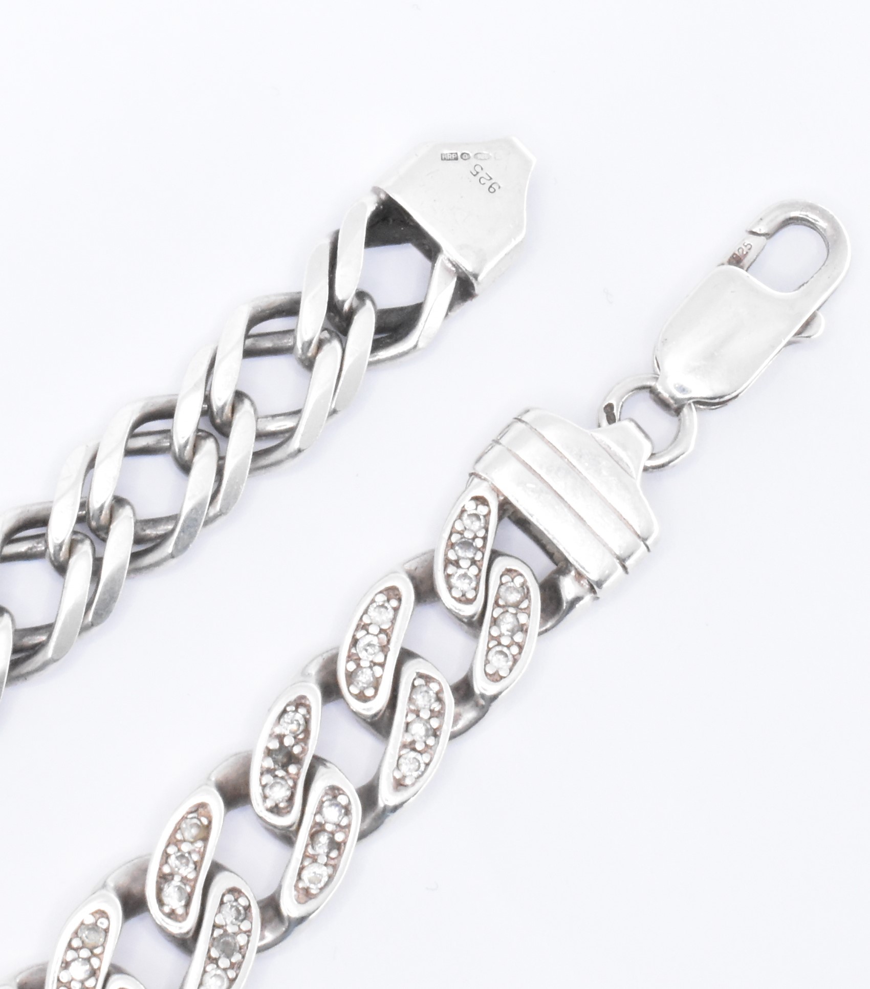 PAIR OF SILVER CHAIN BRACELETS - Image 3 of 5